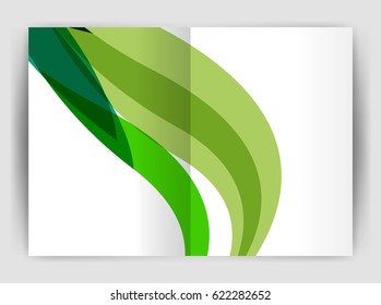 Wave design business brochure or annual report cover. Abstract background