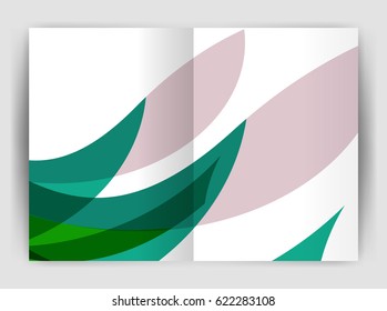 Wave design business brochure or annual report cover. Abstract background