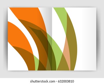 Wave design business brochure or annual report cover. Abstract background