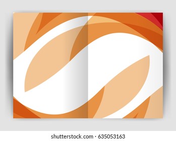 Wave design business brochure or annual report cover. Abstract background