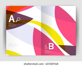 Wave design business brochure or annual report cover. Abstract background