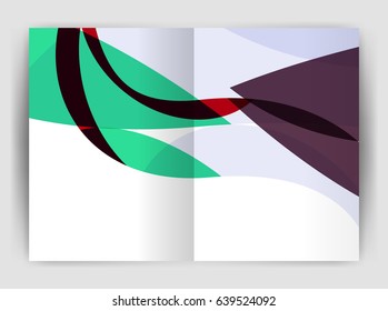 Wave design business brochure or annual report cover. Abstract background