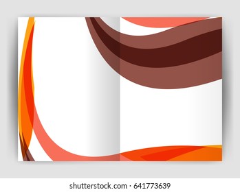 Wave design business brochure or annual report cover. Abstract background