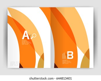 Wave design business brochure or annual report cover. Abstract background
