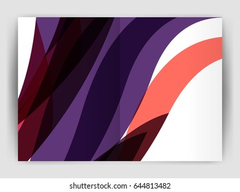 Wave design business brochure or annual report cover. Abstract background
