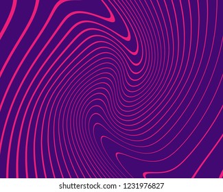 Wave design pink and purple color. Digital image with a psychedelic stripes. Vector illustration  Abstract pattern. Texture with wavy, curves lines. Optical art background.
