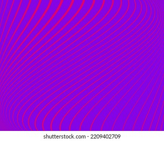 Diseño ondulado con líneas giratorias. Color de neón brillante morado y rosa. Imagen digital con franjas psicodélicas. Ilustración del vector  