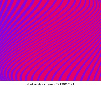 Wave design with swirl lines. Bright neon colour purple and pink. Digital image with a psychedelic stripes. Vector illustration  