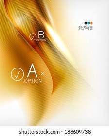 Afiche de negocios de diseño ondulado en color naranja. Resumen texturizado