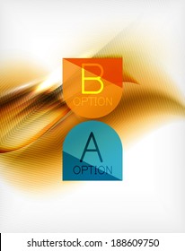 Wave designed business poster in orange color. Textured abstraction