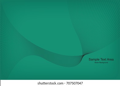 Wave Designed On White Background With Title Text Area, Abstract Modern Line, Black And Green