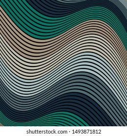 Wave of different colors. Abstract design.

