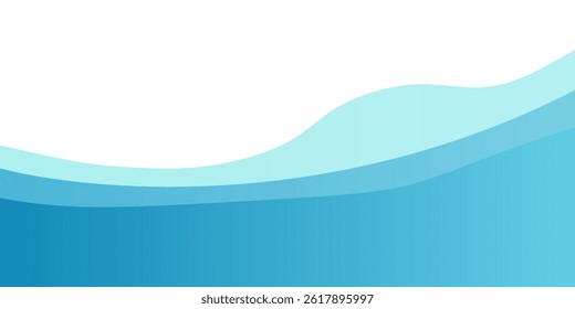 Wave divider shape separator header and border for website and app. Top or bottom frame of divider shape for web page, website, banner, app, poster, background