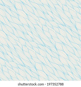 Wave doodle hand drawn seamless pattern