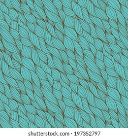 Wave doodle hand drawn seamless pattern