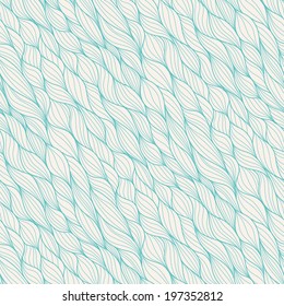Wave doodle hand drawn seamless pattern