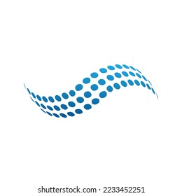 Wave dot s logo icon template