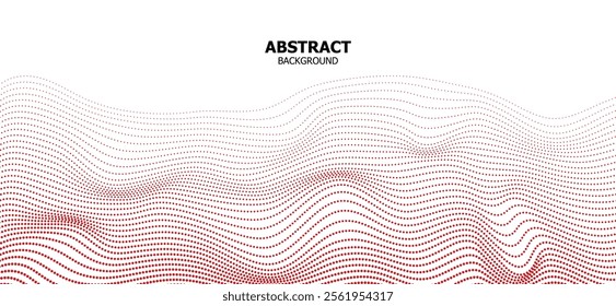 wave dots halftone lines dynamic smooth flowing gradient black white isolated on transparent background concept of technology, digital, communication, science, music vector illustration
