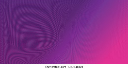 Wave dots pink purple abstrac bacgkround. Vector illustration design for presentation, banner, cover, web, flyer, card, poster, wallpaper, texture, slide, and magazine