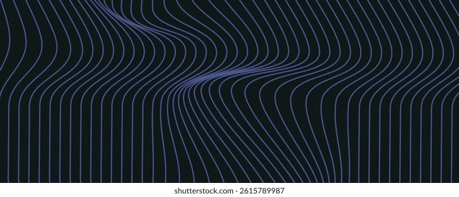 Wave of dots and weave lines. Abstract background. Network connection structure.