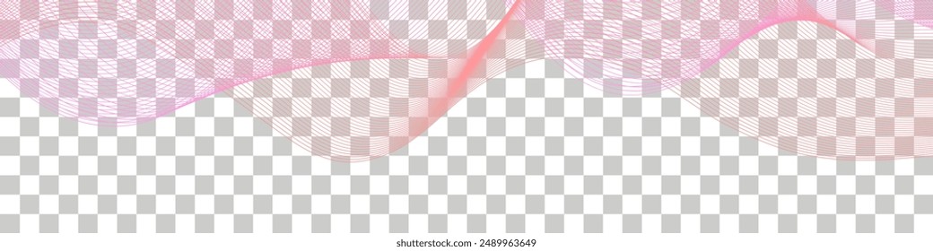 Borde ondulado, púrpura abstracto y color naranja de la salida del sol que fluye. Líneas retorcidas dinámicas; velo de aire transparente. Ilustración vectorial, elemento de diseño de Anuncio