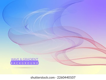 Wave element for design. Stylized line art. Vector Illustration. lines and geometric shapes. vector illustration For use in graphics or product components.