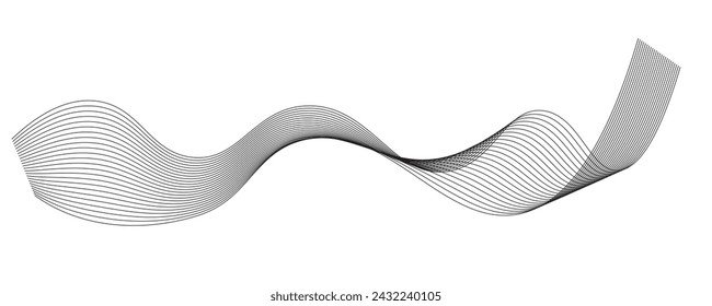 Wave Element design vector image for graphic design decoration or backdrop design
