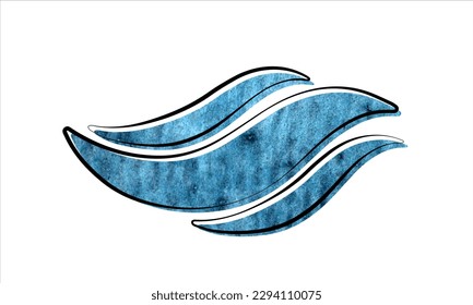 Wave element, ocean, sea logo, abstract waves icon, vector illustration, 
blue invertebrate signs of blue water waves. 