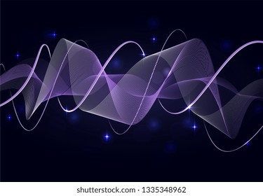 wave element Trendy abstract colorful background for your background. styled line illustration - Vector