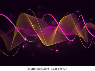 wave element Trendy abstract colorful background for your background. styled line illustration - Vector