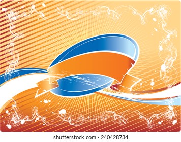 Wave Emblem shield for graphic design use