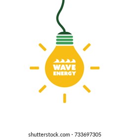 Design des Wellenenergiekonzepts - Bulb-Symbol