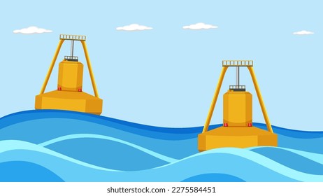 Wave energy converter buoy illustration