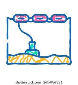 wave energy generation tidal doodle icon sketch vector. wave energy generation tidal sign. isolated symbol illustration