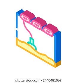 wave energy generation tidal isometric icon vector. wave energy generation tidal sign. isolated symbol illustration