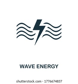 Wave Energy icon. Simple element from alternative energy collection. Creative Wave Energy icon for web design, templates, infographics and more