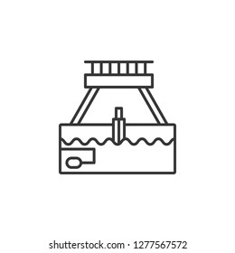 Wave energy icon. Simple outline vector of Sustainable Energy set icons for UI and UX, website or mobile application