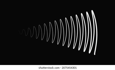 Wave Energy Sonar Signal Extending Line Icon Background