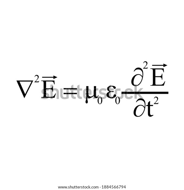 Wave Equation Electric Field Stock Vector Royalty Free 1884566794