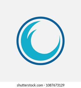 wave explosion abstract logo icon