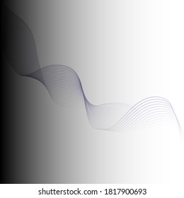 wave fade to black on gray background. Idea for your design.