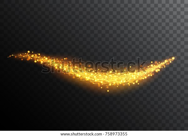 輝く輝く輝く輝く火花や金粉の波 のベクター画像素材 ロイヤリティフリー