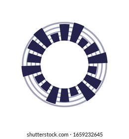 diseño de icono de relleno de ondas, música melodía música canciones música canciones cultura de firma de arte y tema de melodía Ilustración de vectores