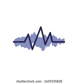 diseño de icono de relleno de ondas, música melodía música canciones música canciones cultura de firma de arte y tema de melodía Ilustración de vectores