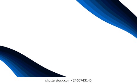 Wave first of the sea range from light blue to dark flat background. Dynamic shapes abstract background. Elegant composition blue wave

