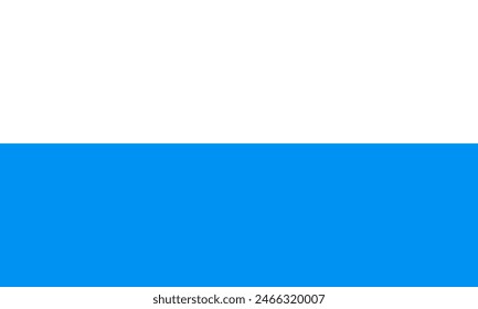 Wave flag of Bavaria is a state of Germany. Banner or ribbon vector template