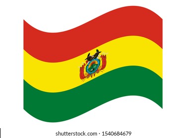 Wave Flag of Bolivia Vector illustration eps 10