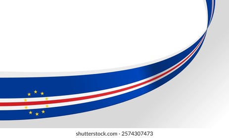 Wave flag of cape verde with copyspace background