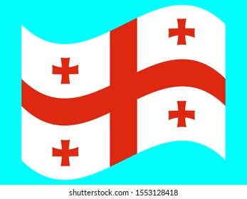 Wave Flag of Georgia Vector