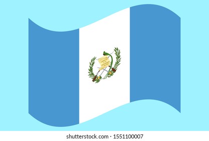 Wave Flag of Guatemala Vector